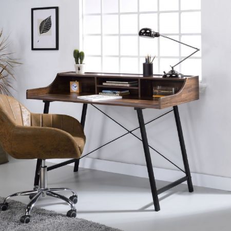 Nordic Style Reclaimed Teak Computer Desk